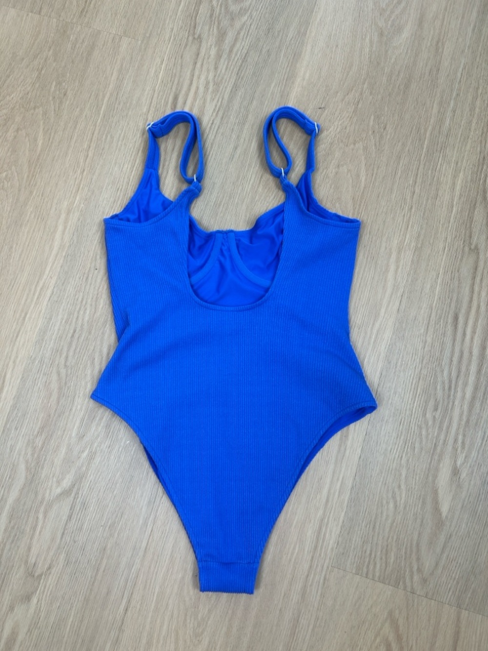 Zulu & Zephyr Ribbed Marine Blue One Piece Swimsuit 6 - Picture 4 of 6